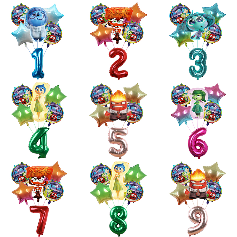 6pcs New Inside Out2 Balloons  - Kids Outdoor Easter Toys ulasan dan harga