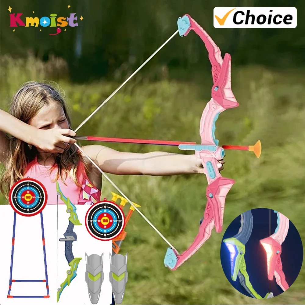 Bow and Arrow Set Light Up Arc - Kids Outdoor Archery Set ulasan dan harga