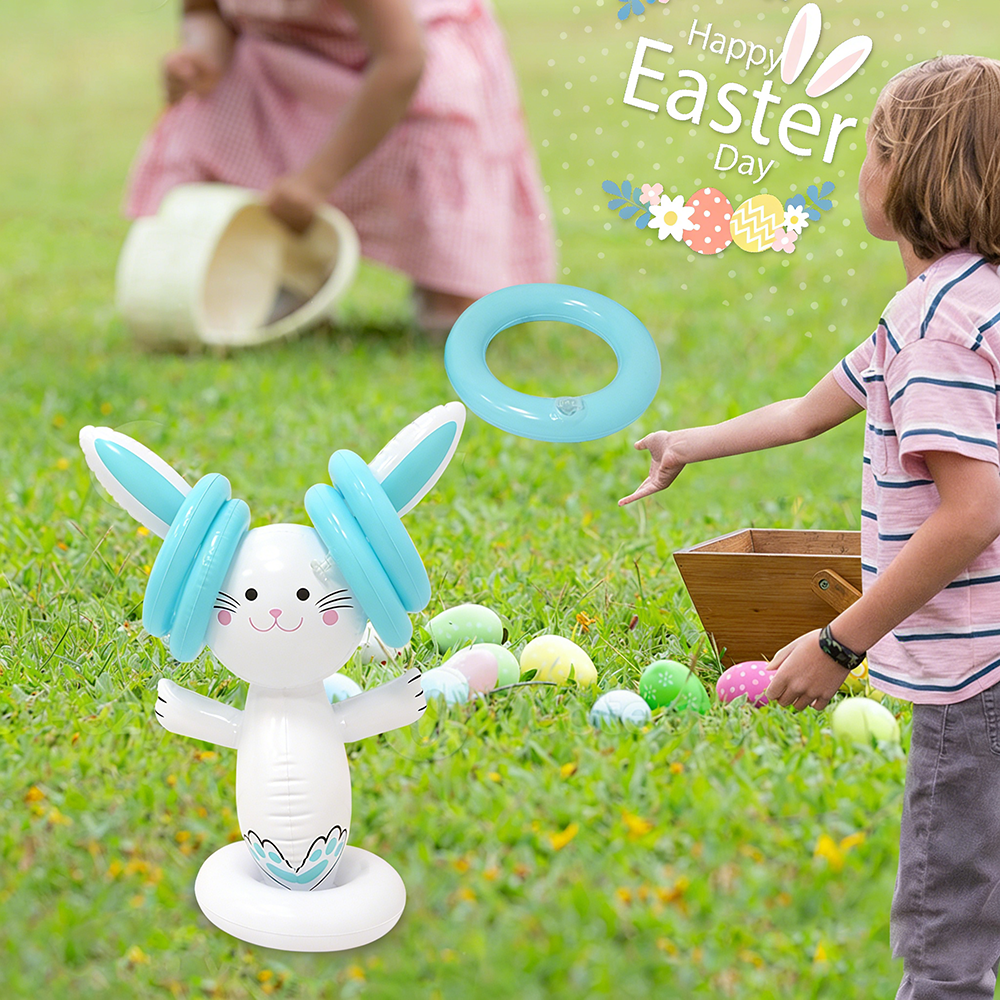 Easter Inflatable Bunny Ring T - Kids Outdoor Easter Toys ulasan dan harga