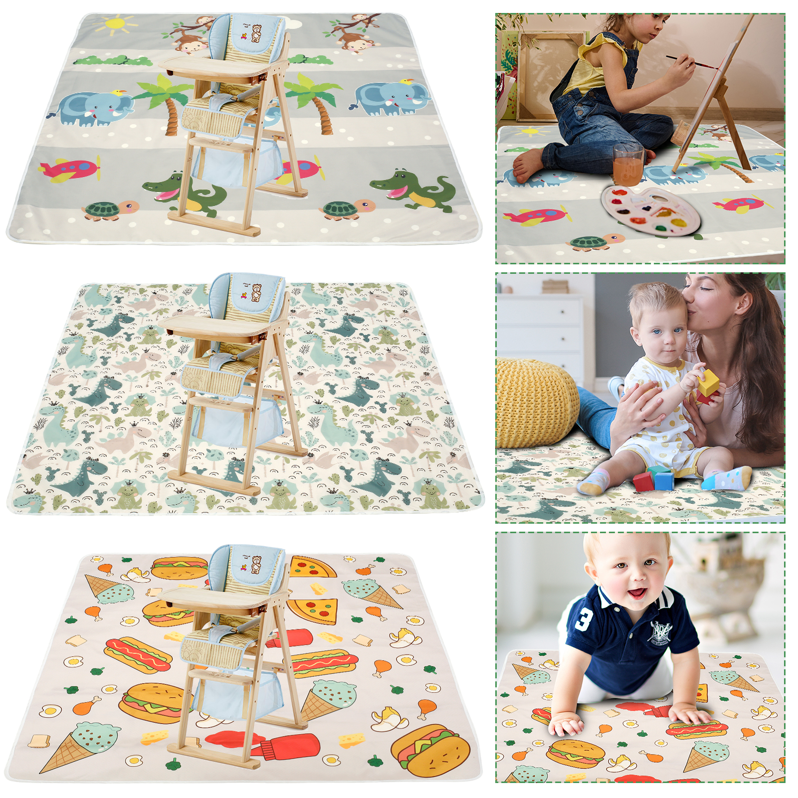 Baby Splat Mat for Under High  - Kids Outdoor Bean Bag Chair ulasan dan harga