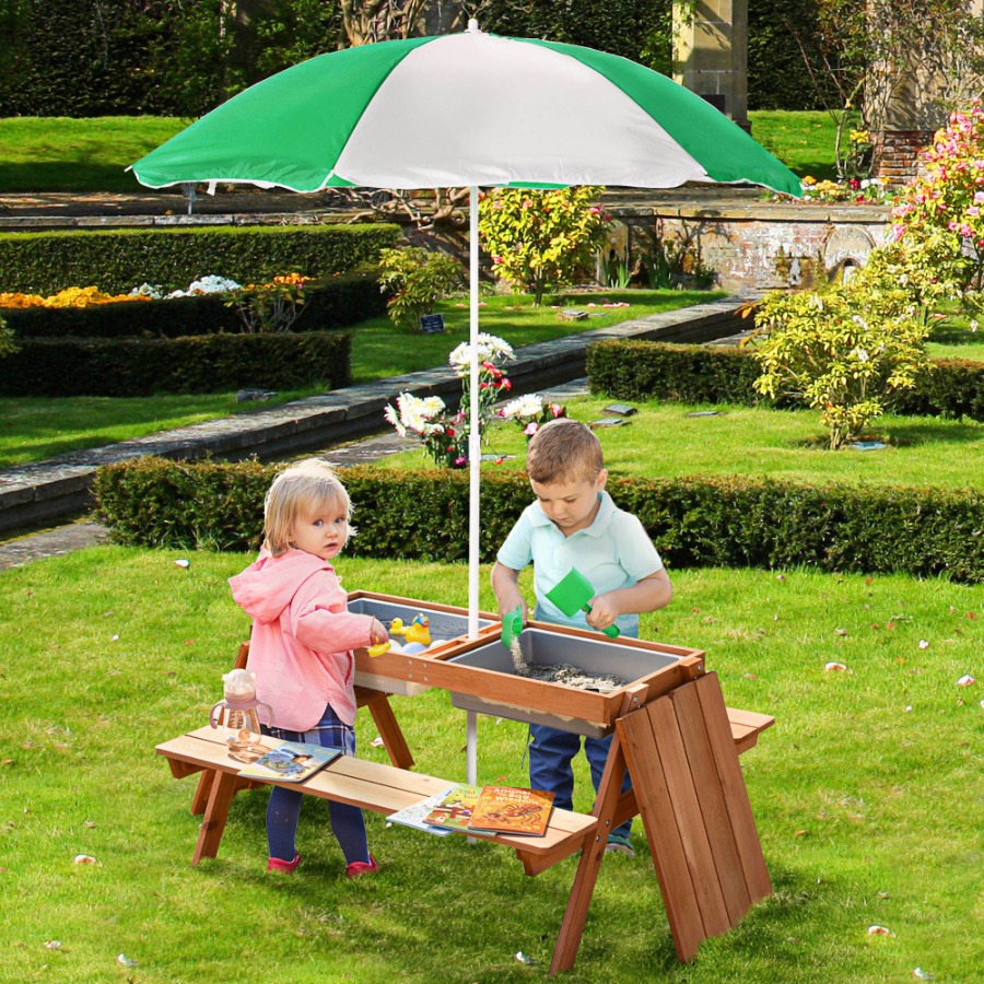 Outdoor wooden kids picnic tab - Kids Outdoor Umbrella For Table ulasan dan harga