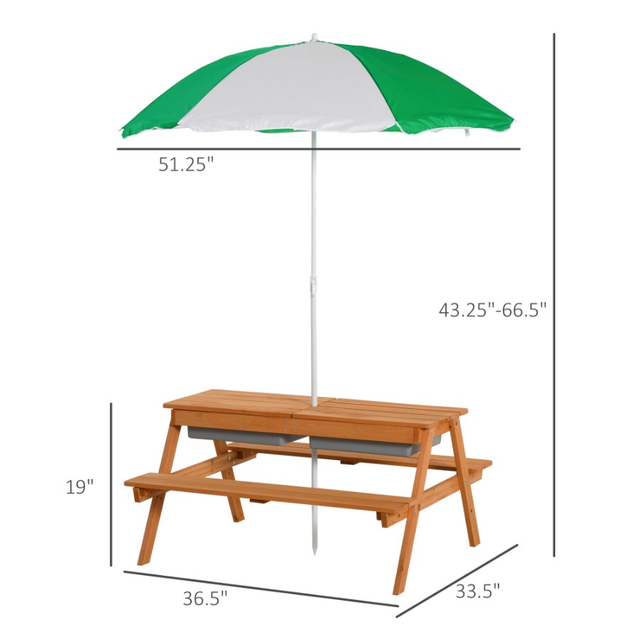 Outdoor wooden kids picnic tab - Kids Outdoor Umbrella For Table ulasan dan harga