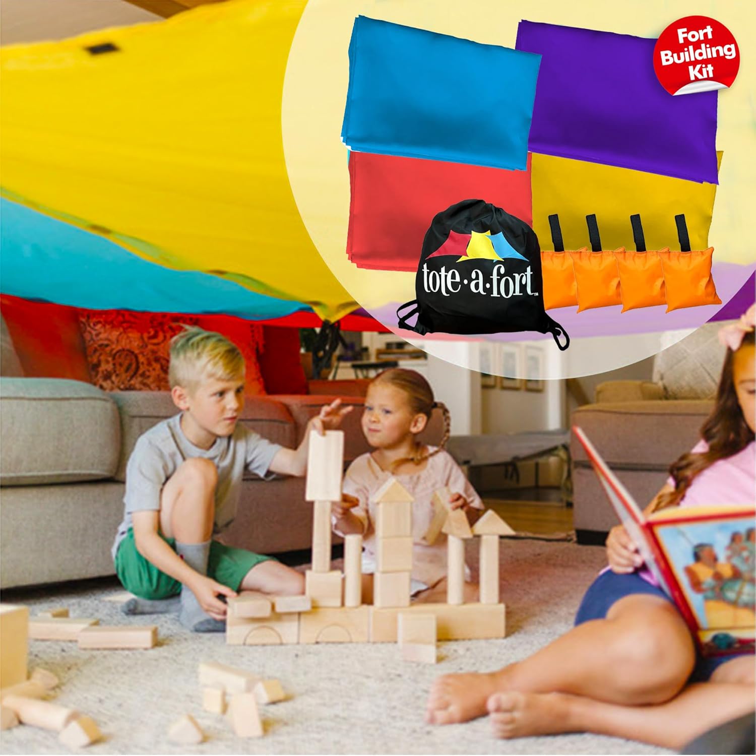 Blanket Fort Building Kit - Po - Kids Outdoor Fort Building Kit ulasan dan harga