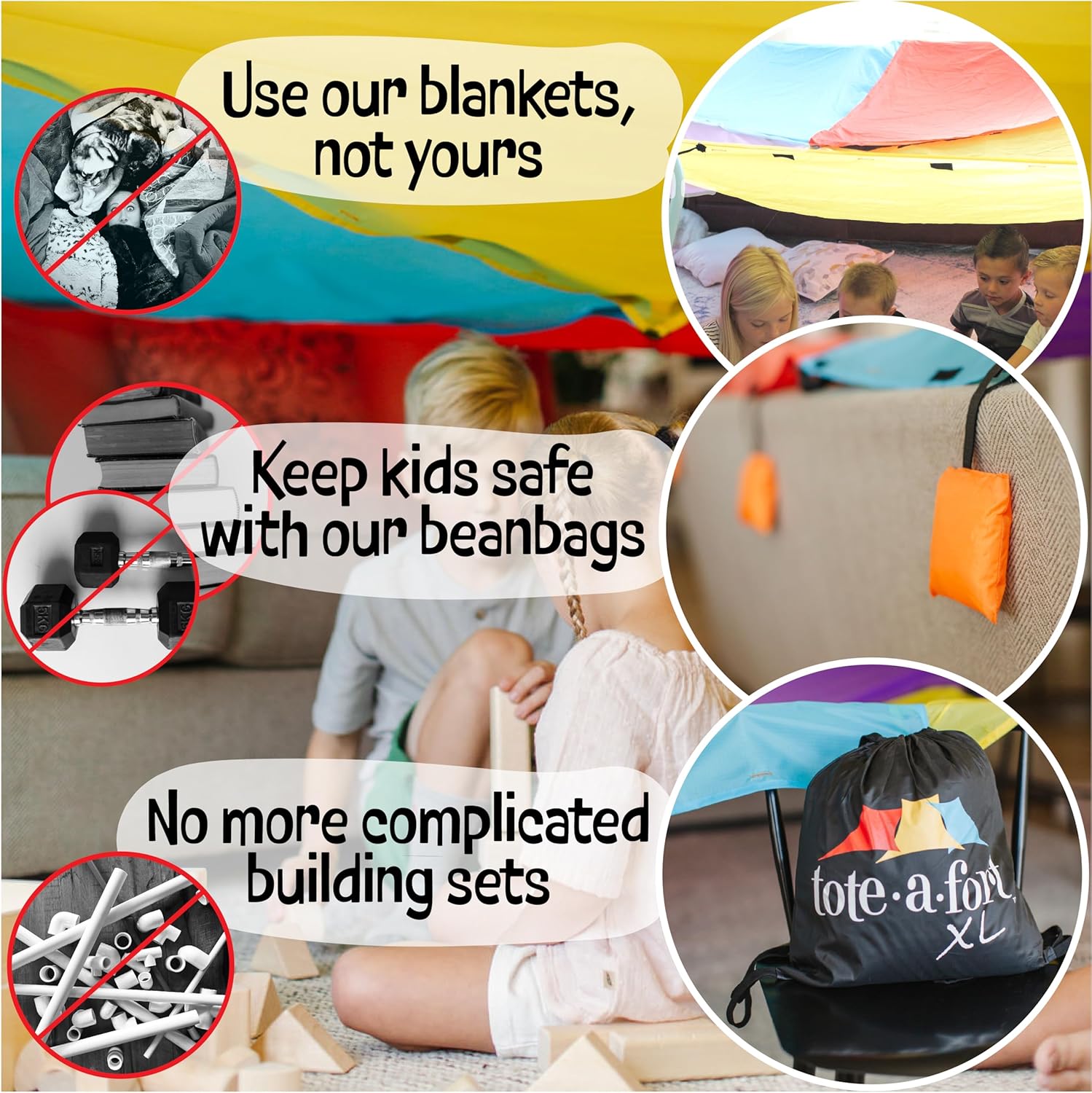 Blanket Fort Building Kit - Po - Kids Outdoor Fort Building Kit ulasan dan harga