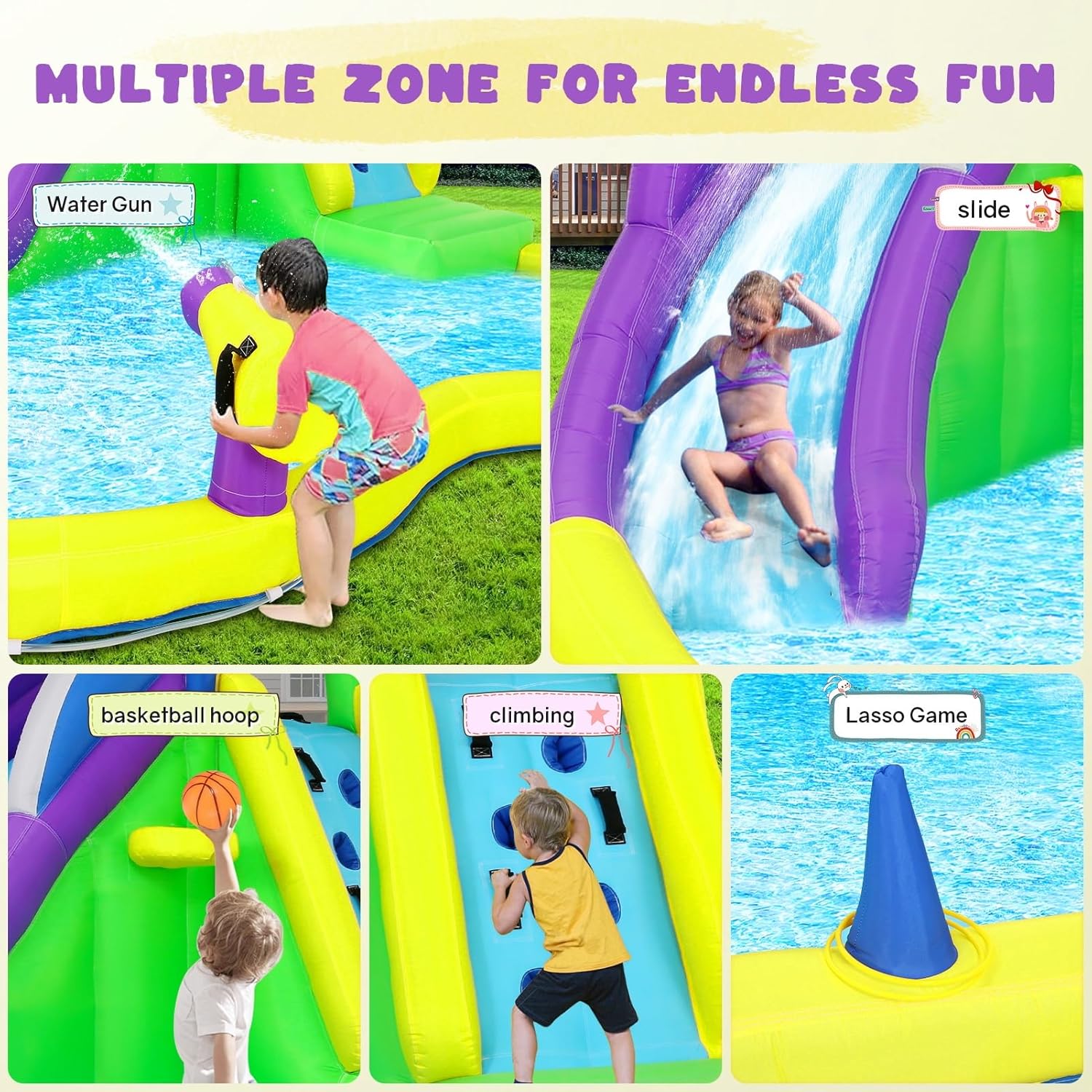 13x14FT Inflatable Bounce Hous - Kids Outdoor Slide ulasan dan harga