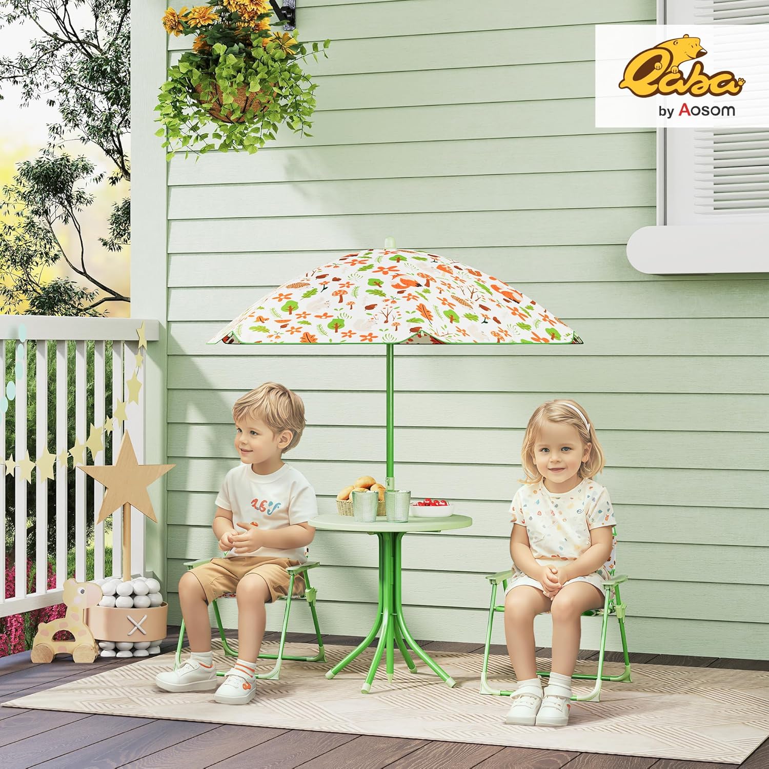 Kids Picnic Table Chair Set Fo - Kids Outdoor Umbrella For Table ulasan dan harga