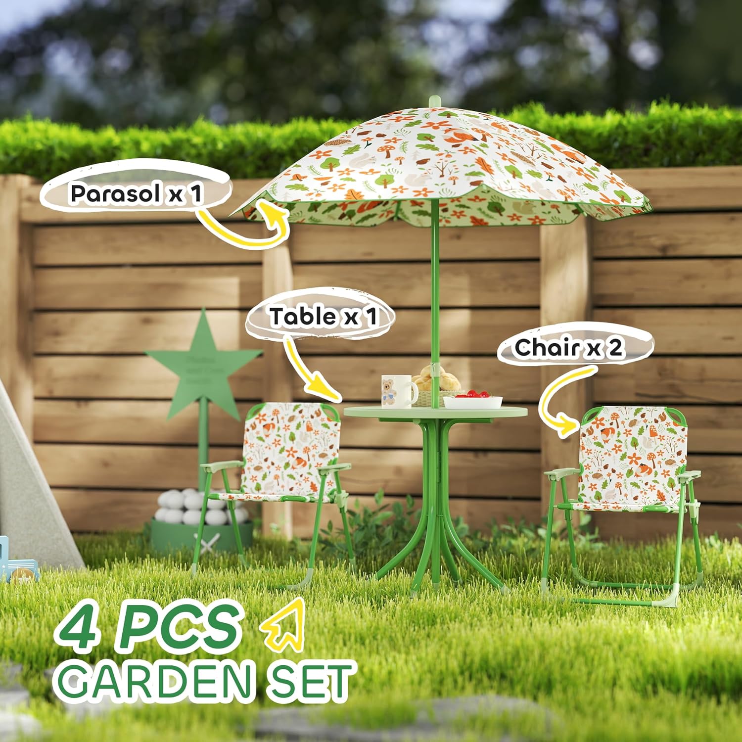 Kids Picnic Table Chair Set Fo - Kids Outdoor Umbrella For Table ulasan dan harga