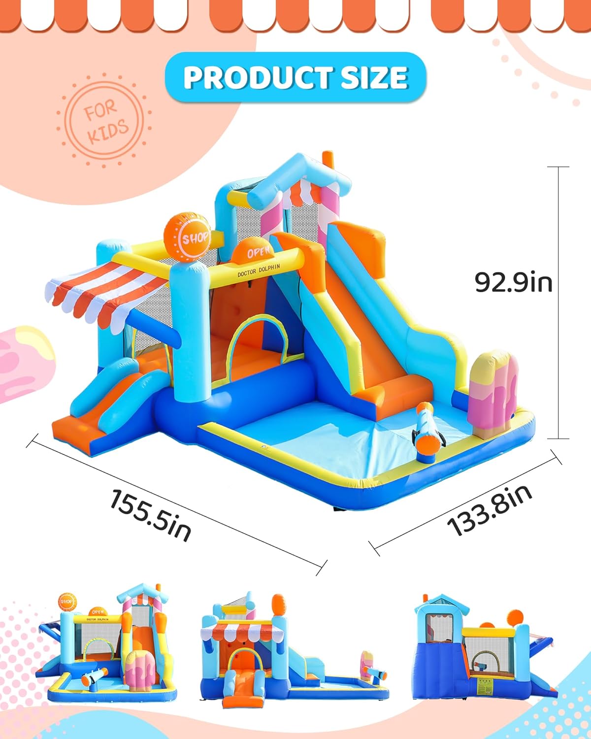 Kids Inflatable Bounce House w - Kids Outdoor Ball ulasan dan harga