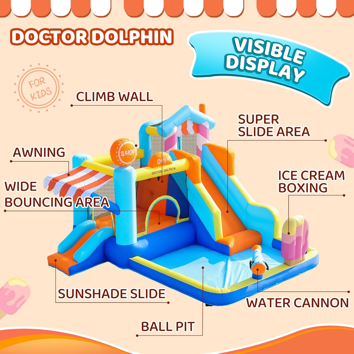 Kids Inflatable Bounce House w - Kids Outdoor Ball ulasan dan harga