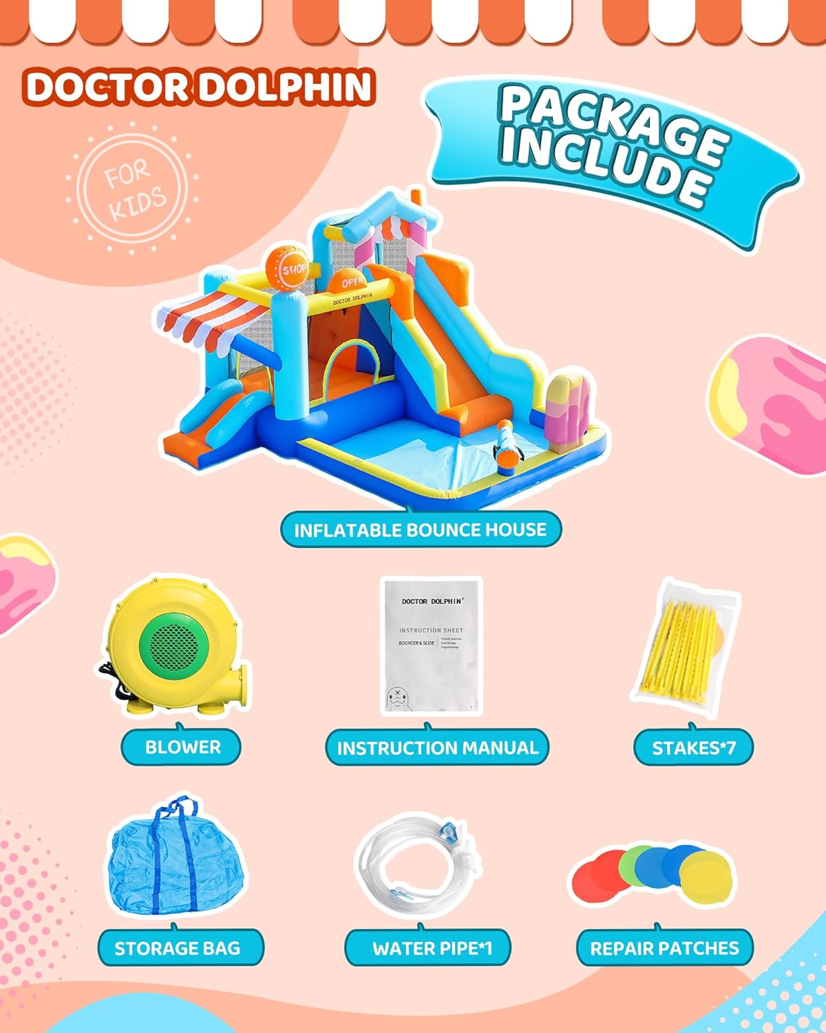 Kids Inflatable Bounce House w - Kids Outdoor Ball ulasan dan harga