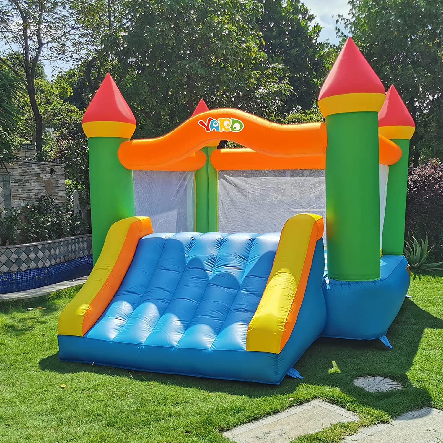 Yard Inflatable Bounce House W - Kids Outdoor Wendy House ulasan dan harga