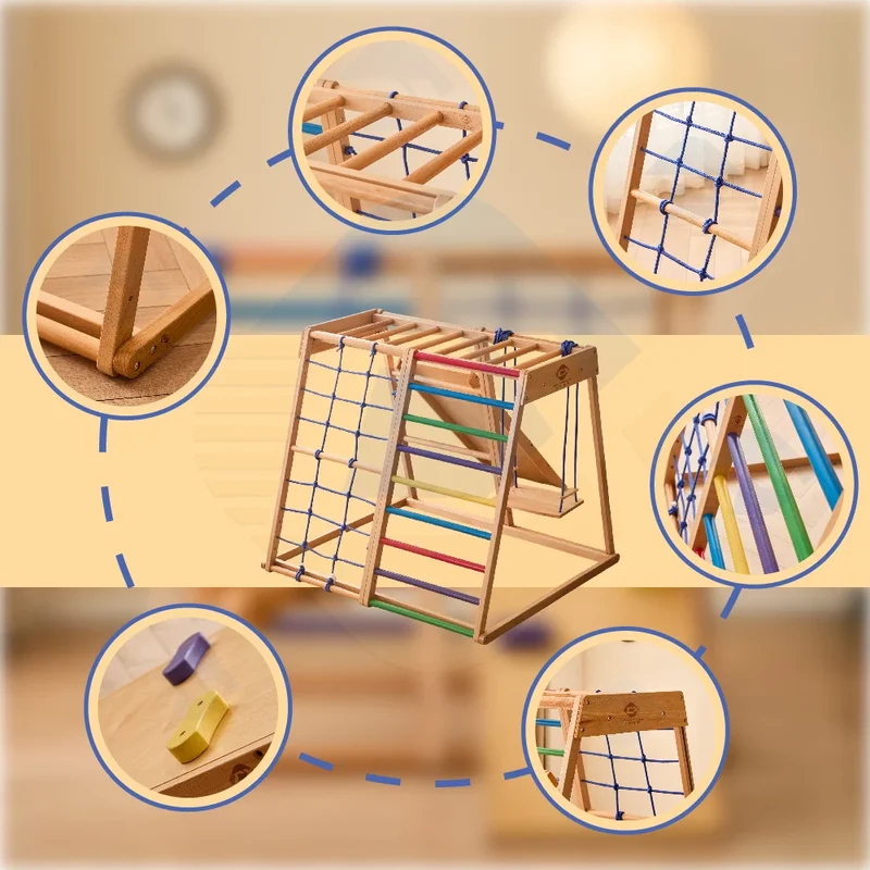 Wooden Climbing Frame Indoor P - Kids Outdoor Climbing Frame ulasan dan harga