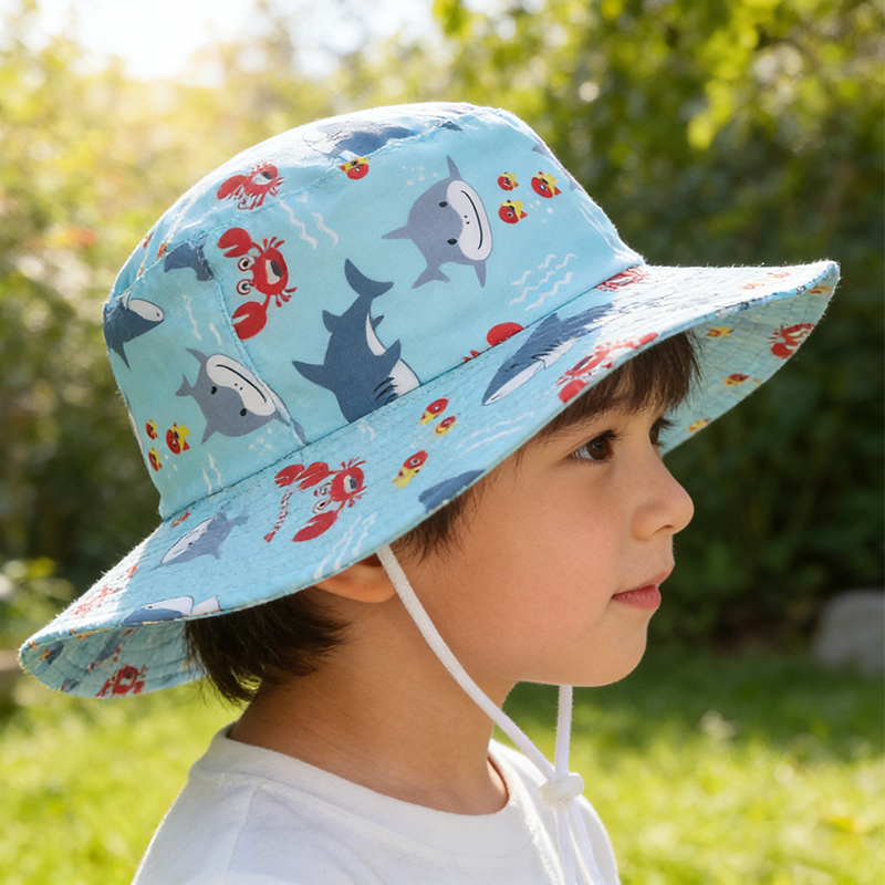 Cute Bucket Hat Kids Summer Su - Kids Outdoor Zoo ulasan dan harga