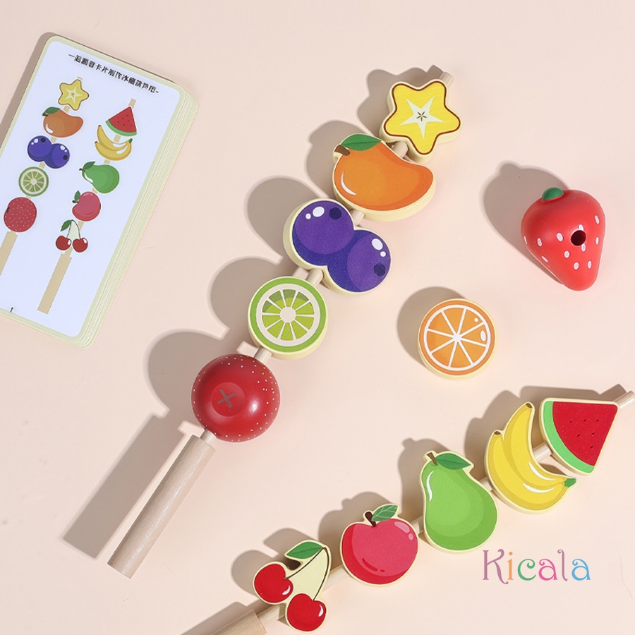 Kids Wooden Learning Fruit Tan - Kids Outdoor Kitchen Set ulasan dan harga