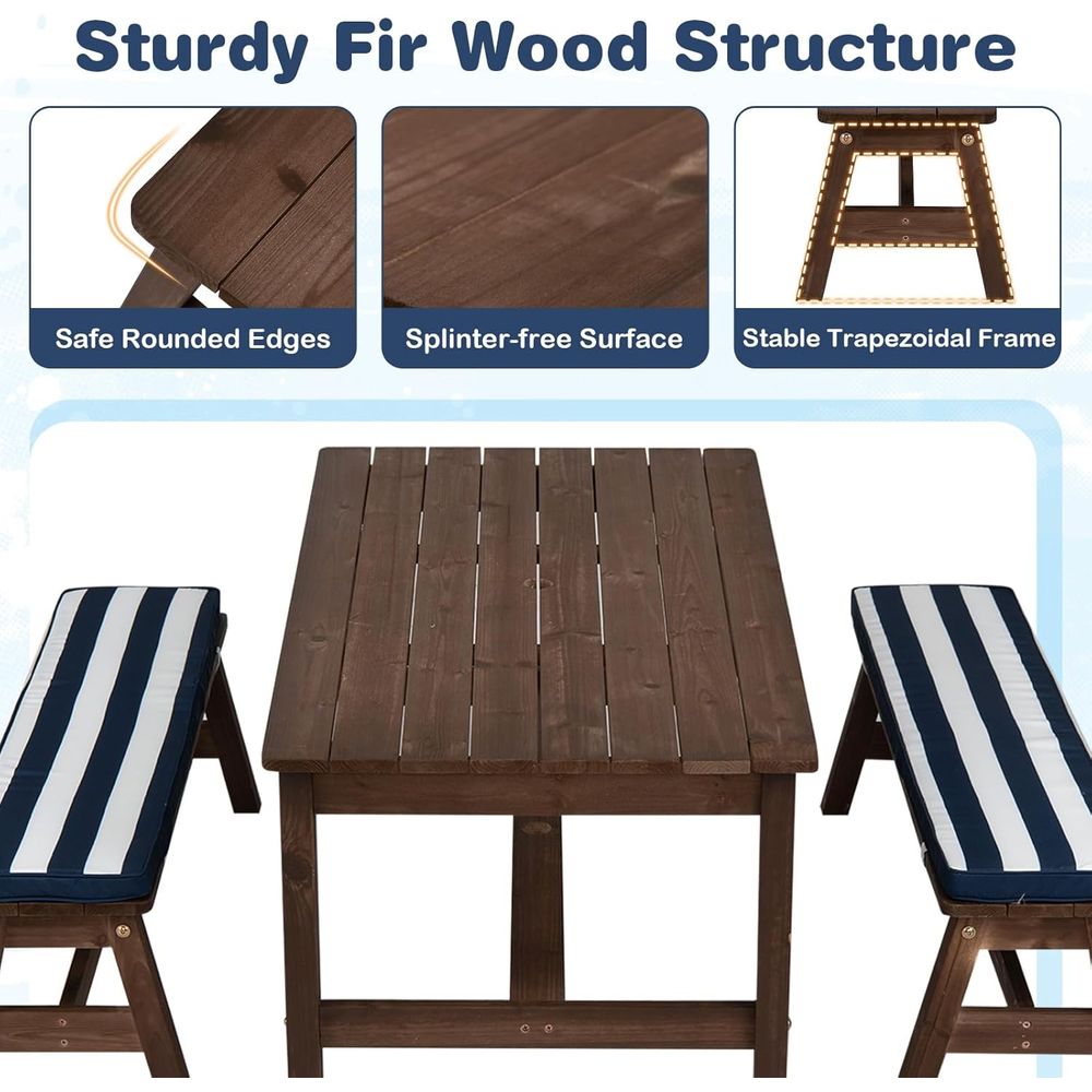 Kids Picnic Table, ir Wood Tod - Kids Outdoor Umbrella For Table ulasan dan harga