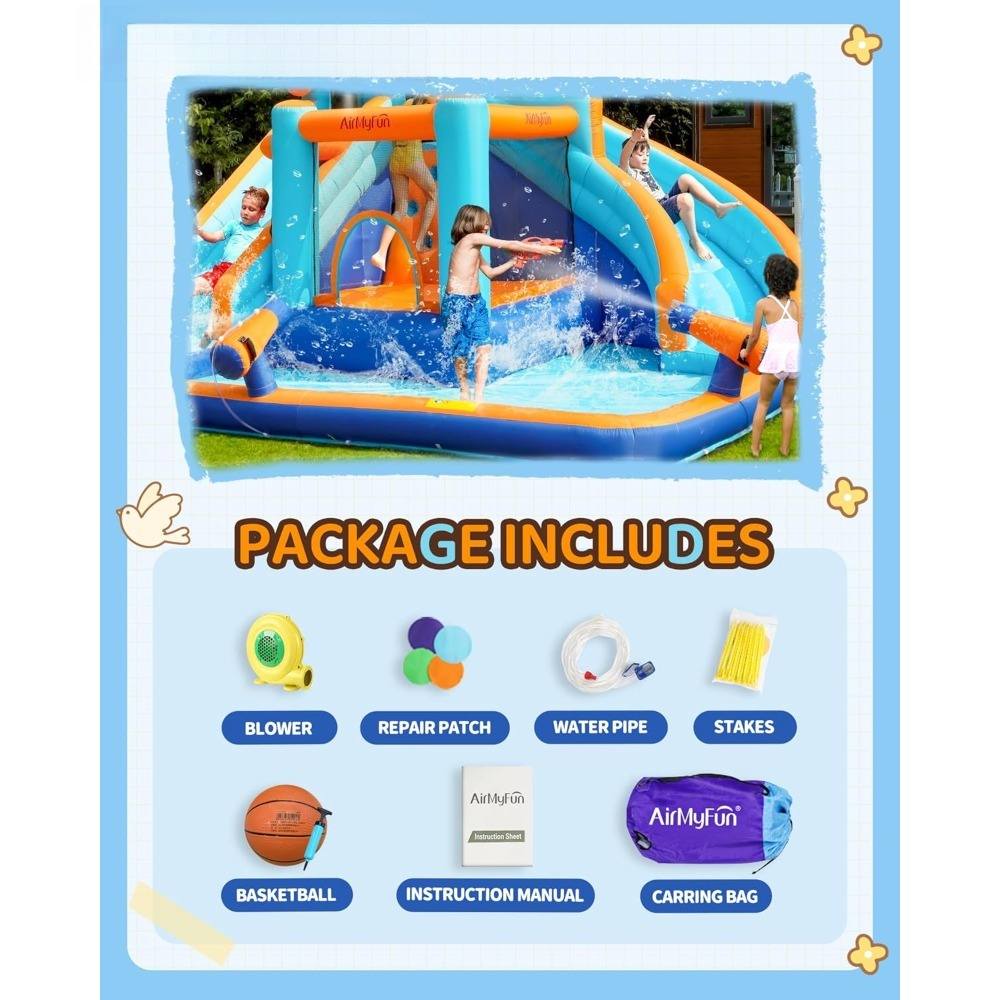 Large Water Slide Bounce House - Kids Outdoor Slide ulasan dan harga