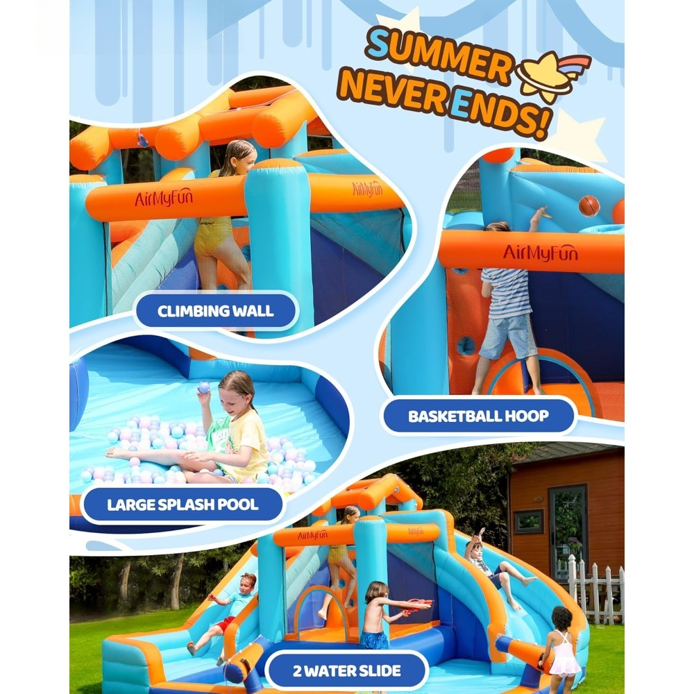 Large Water Slide Bounce House - Kids Outdoor Slide ulasan dan harga