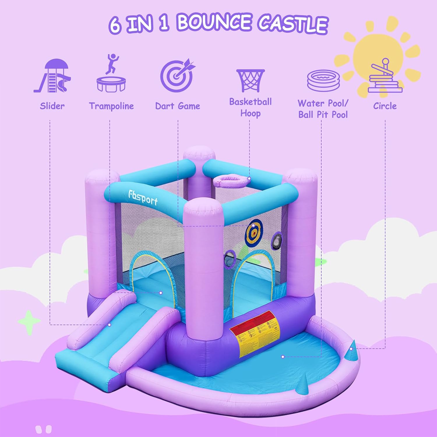 Inflatable Bounce House for Ki - Kids Outdoor Ball ulasan dan harga