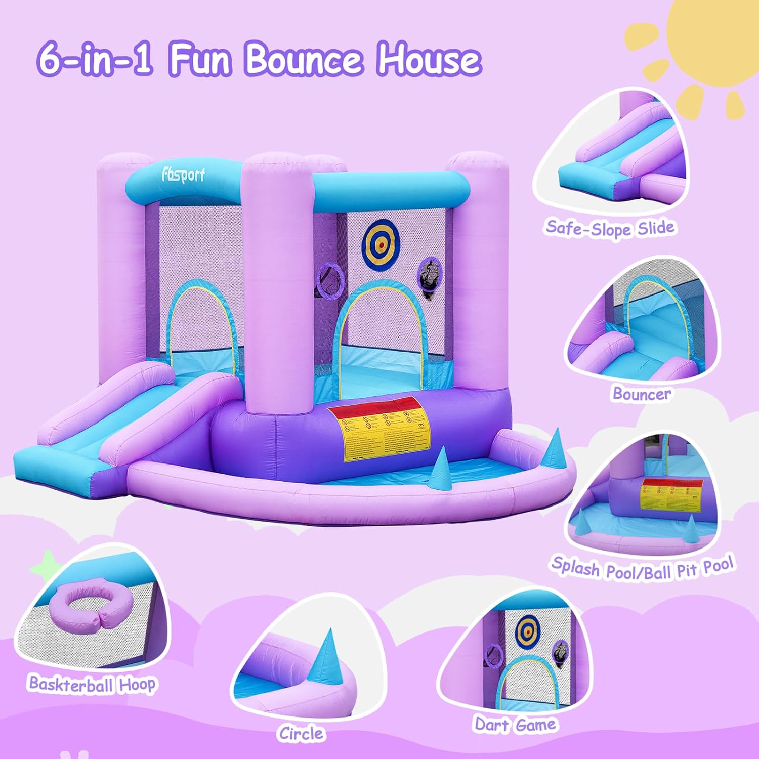 Inflatable Bounce House for Ki - Kids Outdoor Ball ulasan dan harga