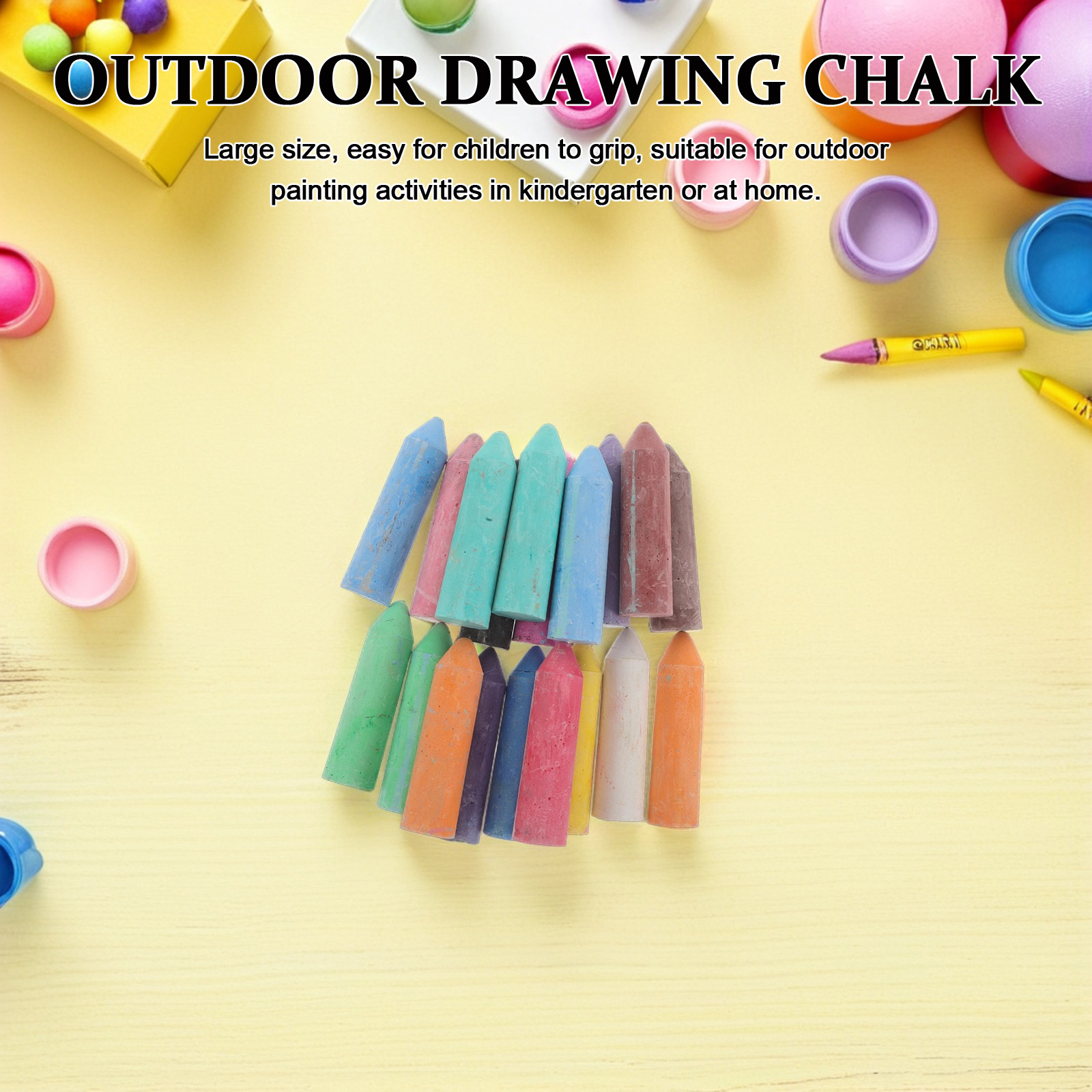 20Pcs Jumbo Sidewalk Chalk Set - Chalk Outdoor Jumbo ulasan dan harga