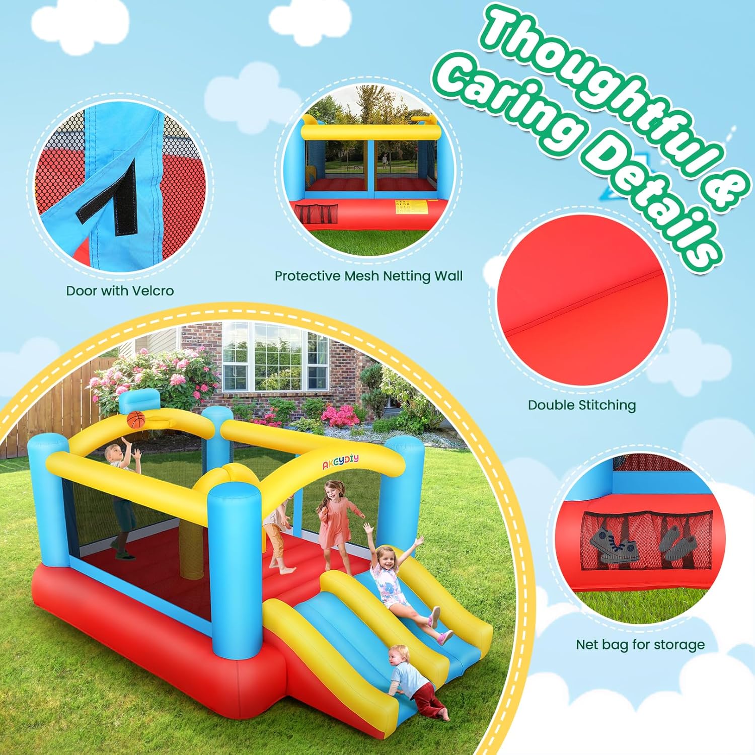 Kids Inflatable Bouncy Castle  - Kids Outdoor Jumping ulasan dan harga